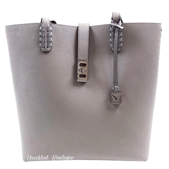 MICHAEL KORS Karson Pearl Grey Leather Tote Bag - Picture 2 of 10